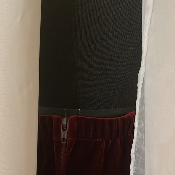 Vtg Dollar Velvet & Lace burgundy Cocktail Victorian Christmas Dress size 3X - Picture 4 of 9